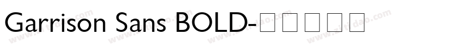 Garrison Sans BOLD字体转换